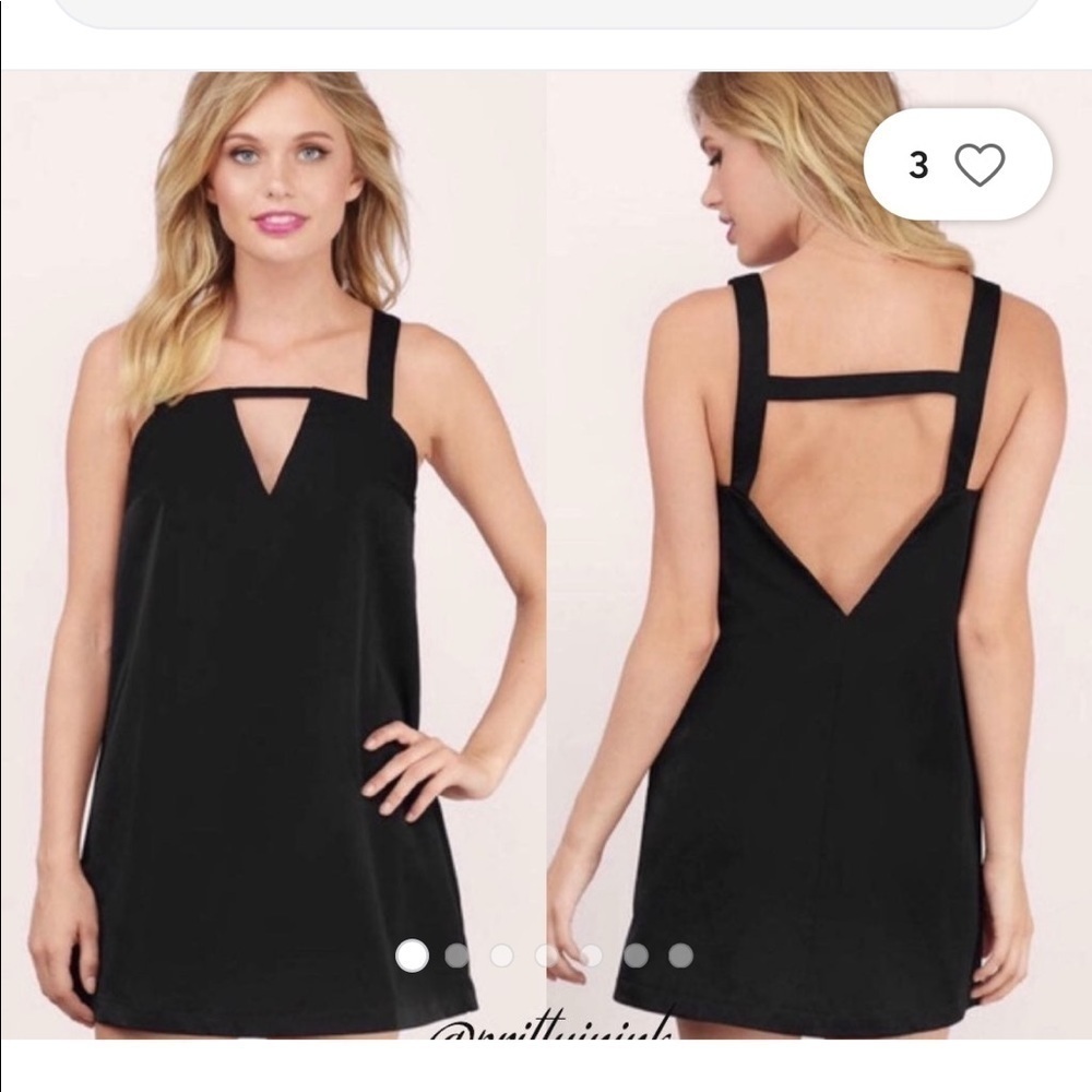 Tobi Black Shift Cocktail Mini Dress with Cutouts Size Small